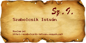 Szabolcsik István névjegykártya