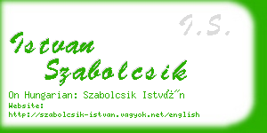 istvan szabolcsik business card